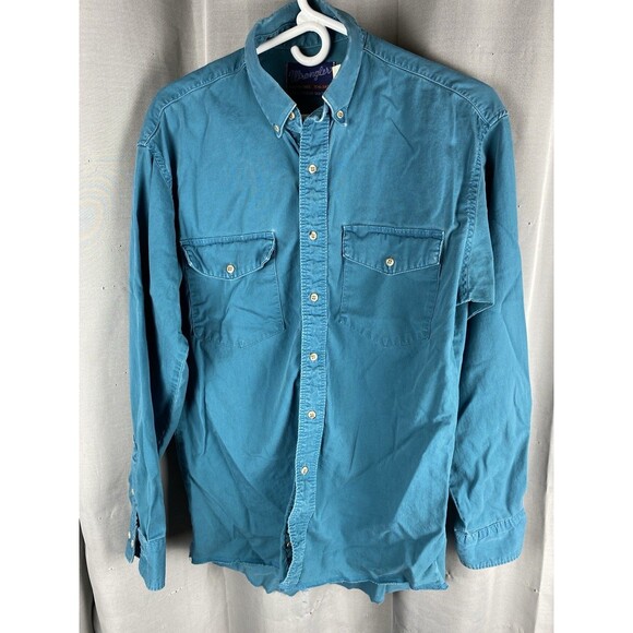 Wrangler Other - Vintage Wrangler Men's Sz M  Teal X Long Tail Long Sleeve Western Shirt